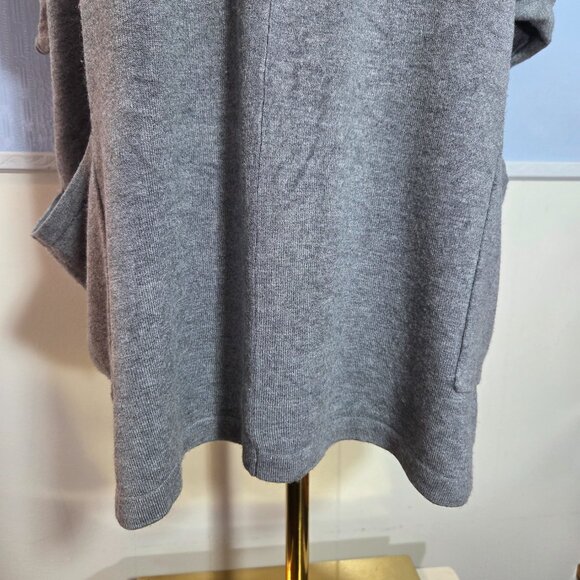 Coldwater Creek 2X Gray V Neck Pullover Oversized Casual Shortsleeve Sweater - Picture 3 of 10